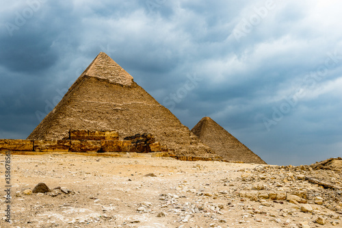 It s Great Pyramids at the Giza Necropolis  Giza Plateau  Egypt. UNESCO World Heritage