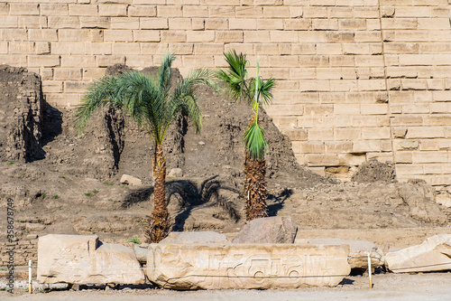 It's Part of the Karnak temple (Ancient Thebes with its Necropolis), the main place of worship of the eighteenth dynasty Theban Triad with the god Amun as its head. photo