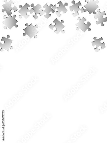 Game crux jigsaw puzzle metallic silver parts 