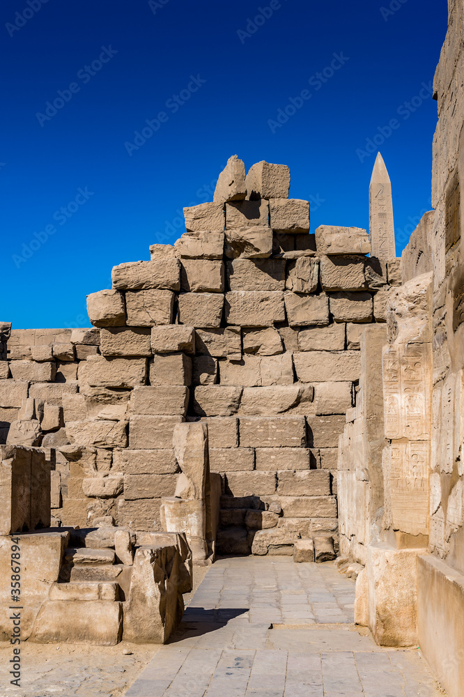 It's Ruins of the Karnak temple, Luxor, Egypt (Ancient Thebes with its Necropolis).