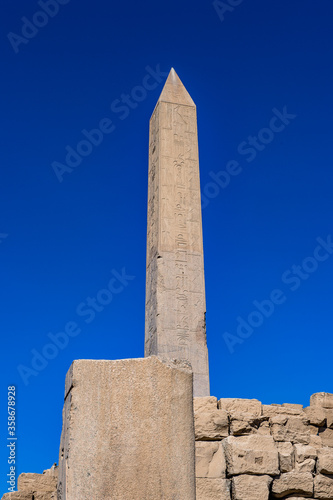 It's Obelisk of the Karnak temple, Luxor, Egypt (Ancient Thebes with its Necropolis).