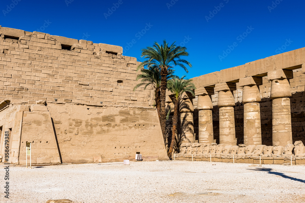 It's Part of the Karnak temple, Luxor, Egypt (Ancient Thebes with its Necropolis). UNESCO World Heritage site