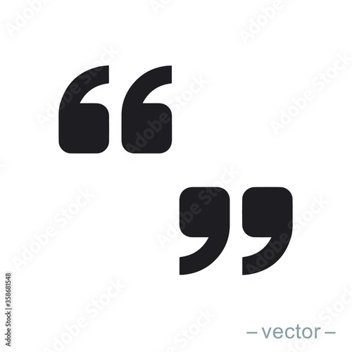 Set of quote mark, quotes icon vector sign design © Mantav Jivva