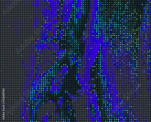 neon green blue geometric shapes abstract background