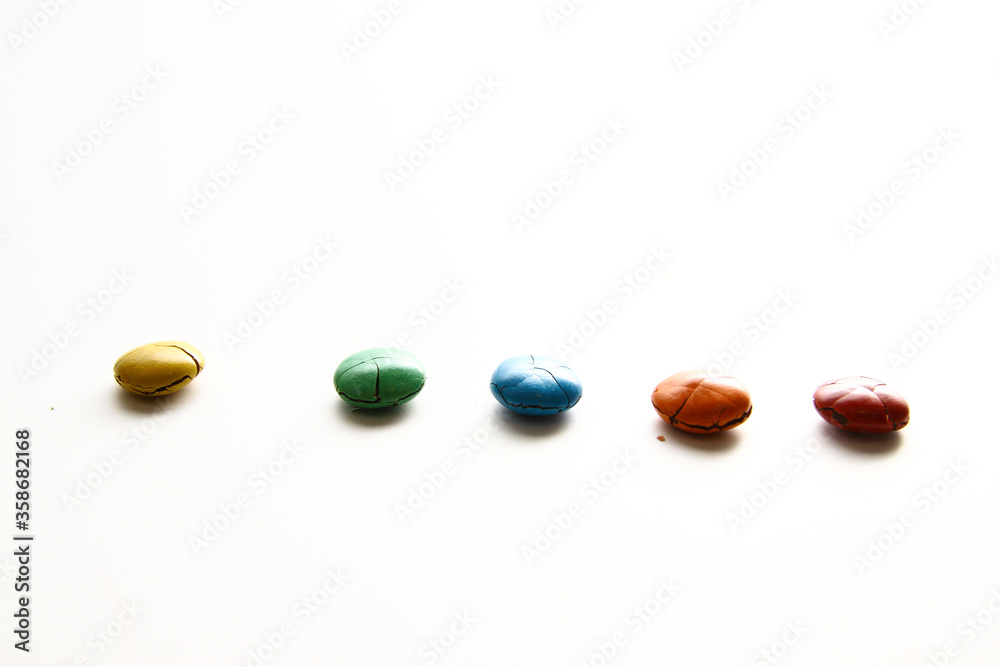 Milk chocolate candy on white background Milk chocolate candy on white background