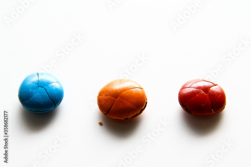 Milk chocolate candy on white background