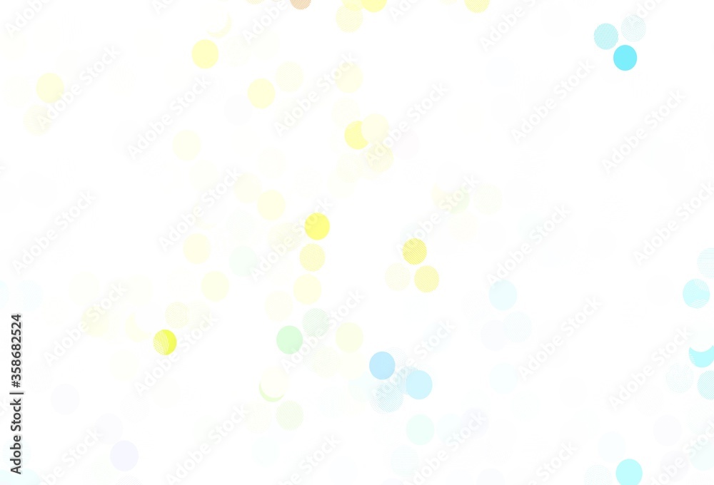 Light Blue, Yellow vector layout with circle shapes.