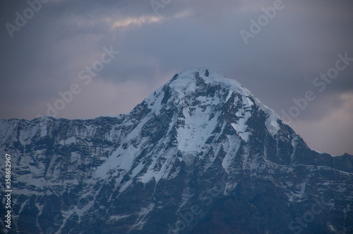 Peaks of mountains Nepal landscape Himalayas 