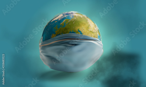 globe with respiratory prot...
