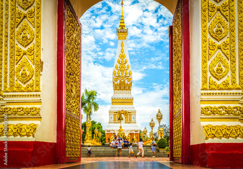 Phra That Phanom Pagoda at Phra That Phanom Temple , Nakhon Phanom Province, Northeastern Thailand photo