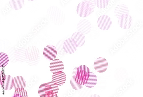 Light Pink vector texture with disks.