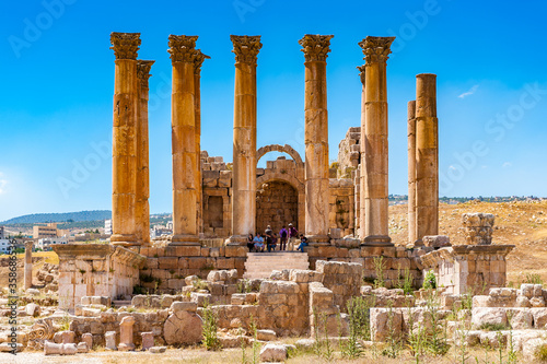 It's Artemis Temple, Ancient Roman city of Gerasa of Antiquity , modern Jerash, Jordan