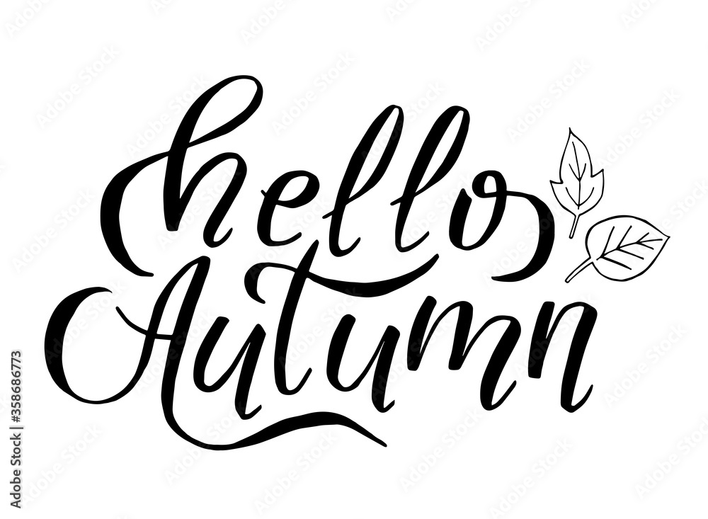 lettering hello autumn lettering hello autumn