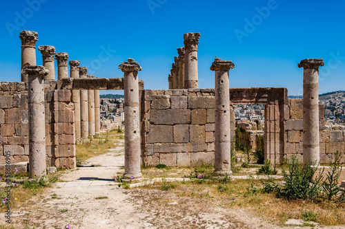 It's Church of Saint Theodore, Ancient Roman city of Gerasa of Antiquity , modern Jerash, Jordan