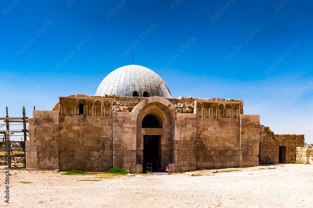 It's Umayyad Palace at the Amman Citadel (Jabal al-Qal'a), a national historic site at the center of downtown Amman, Jordan.