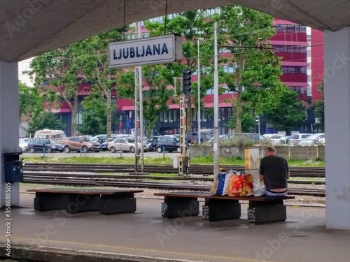 El asiento de la estación de Liubliana