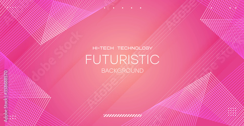 Elegant futuristic background. Abstract background from triangles, gradient lines. Applicable for wall poster, poster, user interface, cover, banner, social networks.
