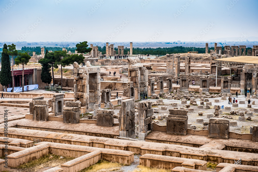 It's Panorama of the Ancient city of Persepolis, Iran. UNESCO World heritage site