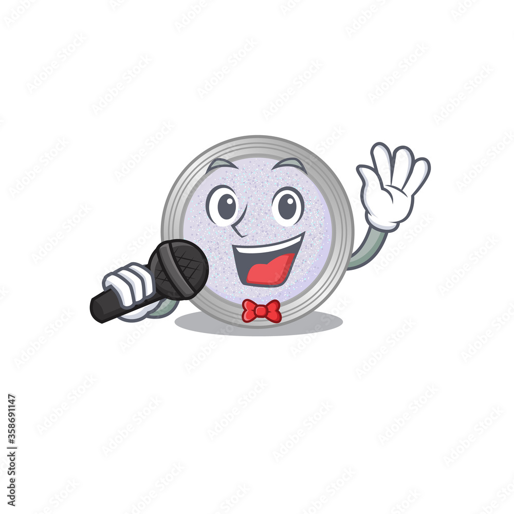 cartoon character of glitter eyeshadow sing a song with a microphone cartoon character of glitter eyeshadow sing a song with a microphone