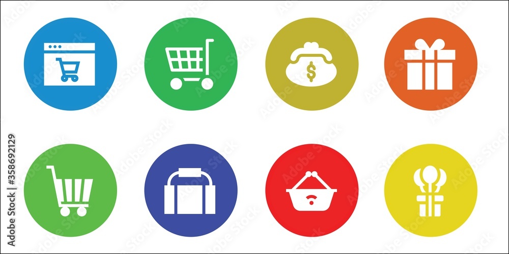shopping icon set shopping icon set