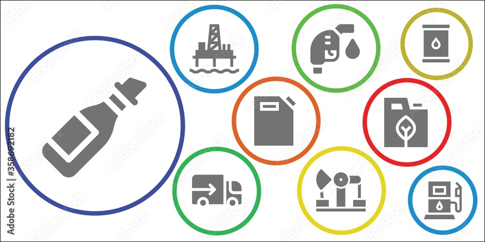 Fototapeta premium diesel icon set