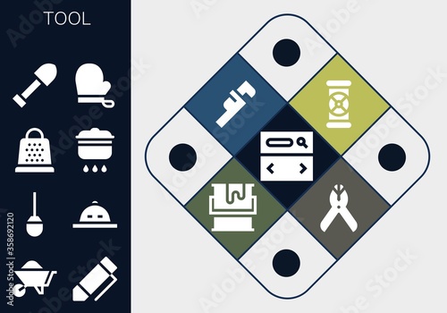 Modern Simple Set of tool Vector filled Icons