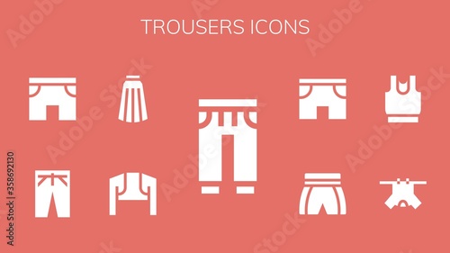 trousers icon set