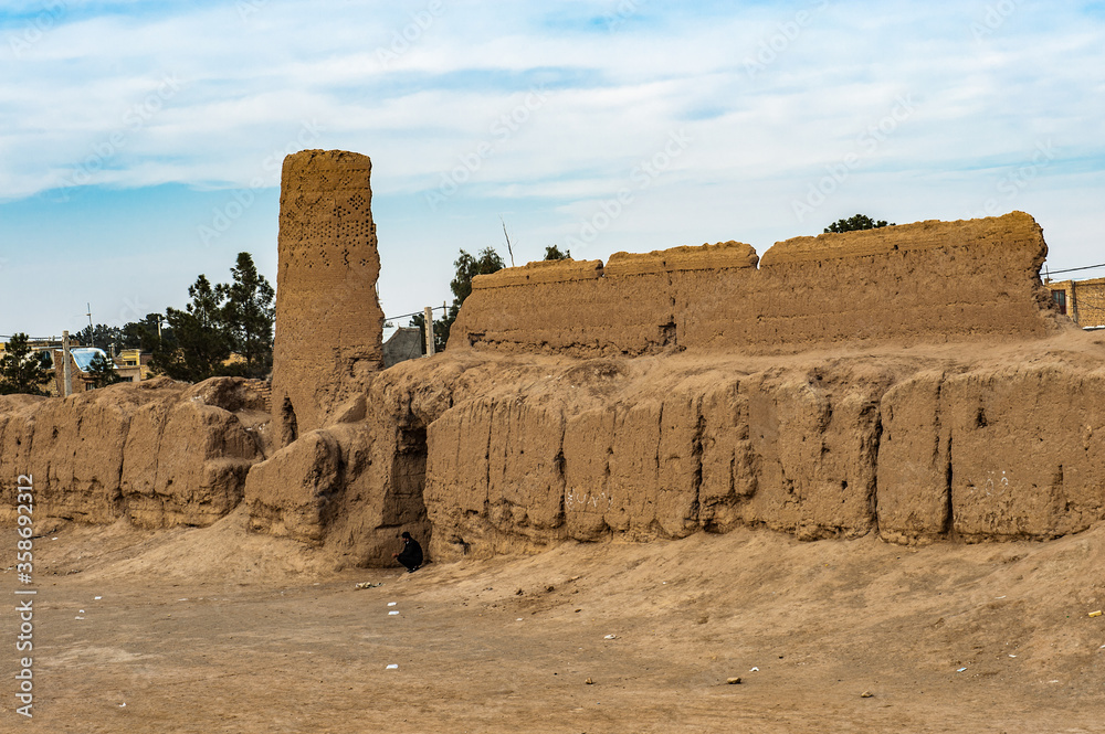 It's Iranian typical clay fortress. Kashan, Iran