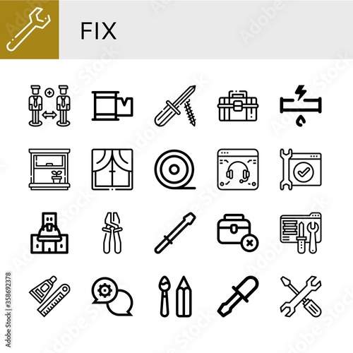Wallpaper Mural Set of fix icons Torontodigital.ca