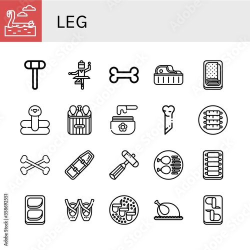 leg simple icons set