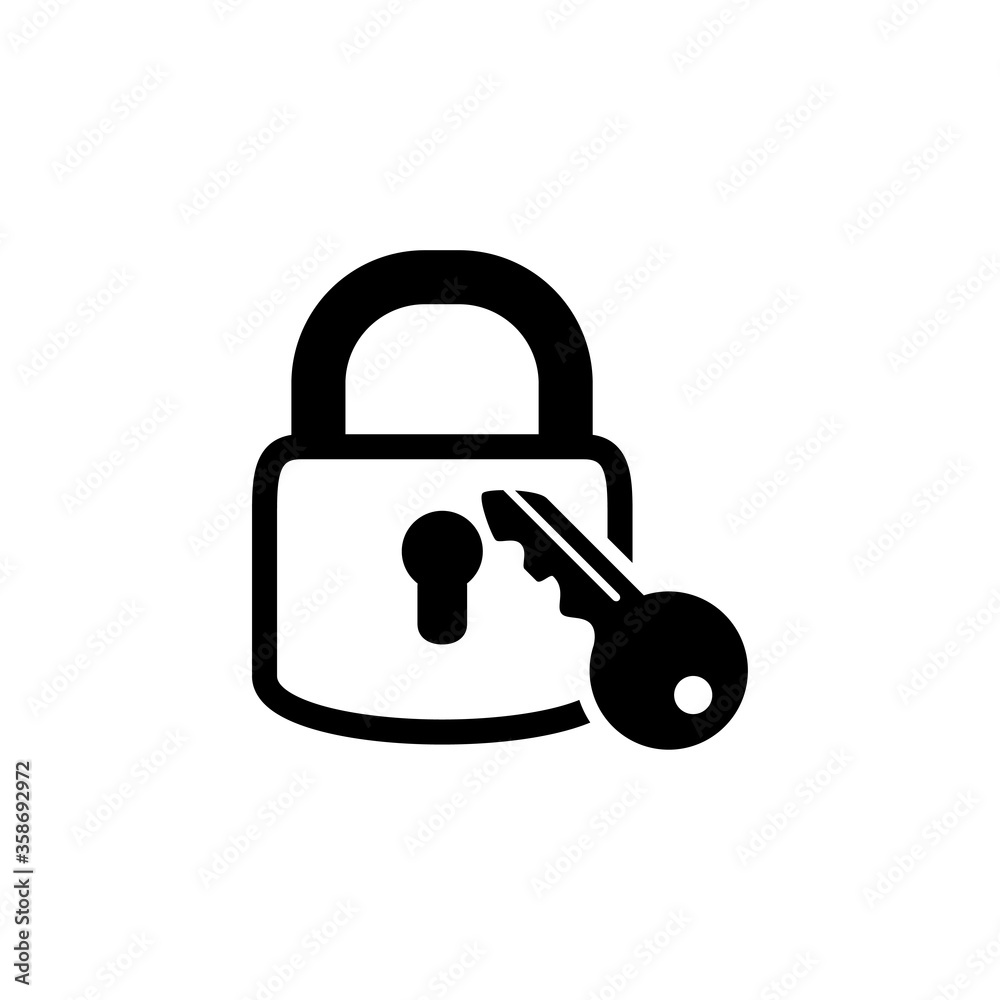 padlock icon glyph style design padlock icon glyph style design