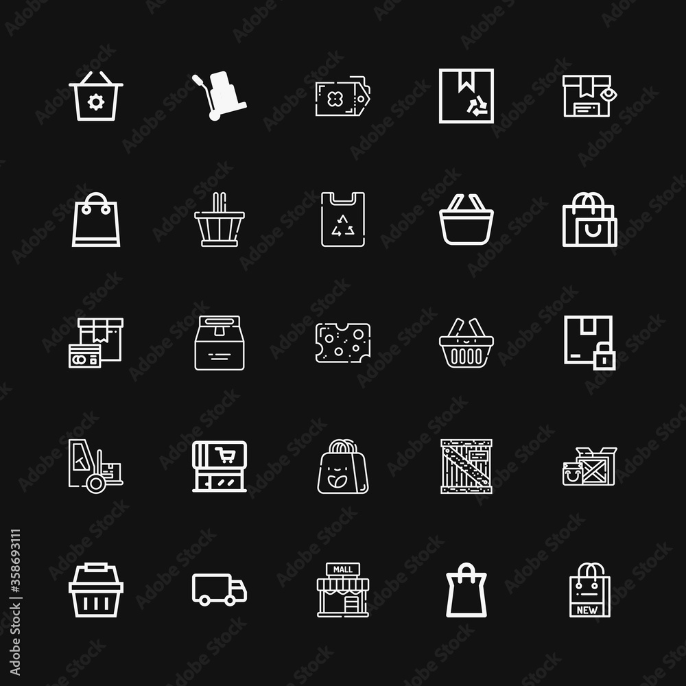 Editable 25 merchandise icons for web and mobile Editable 25 merchandise icons for web and mobile