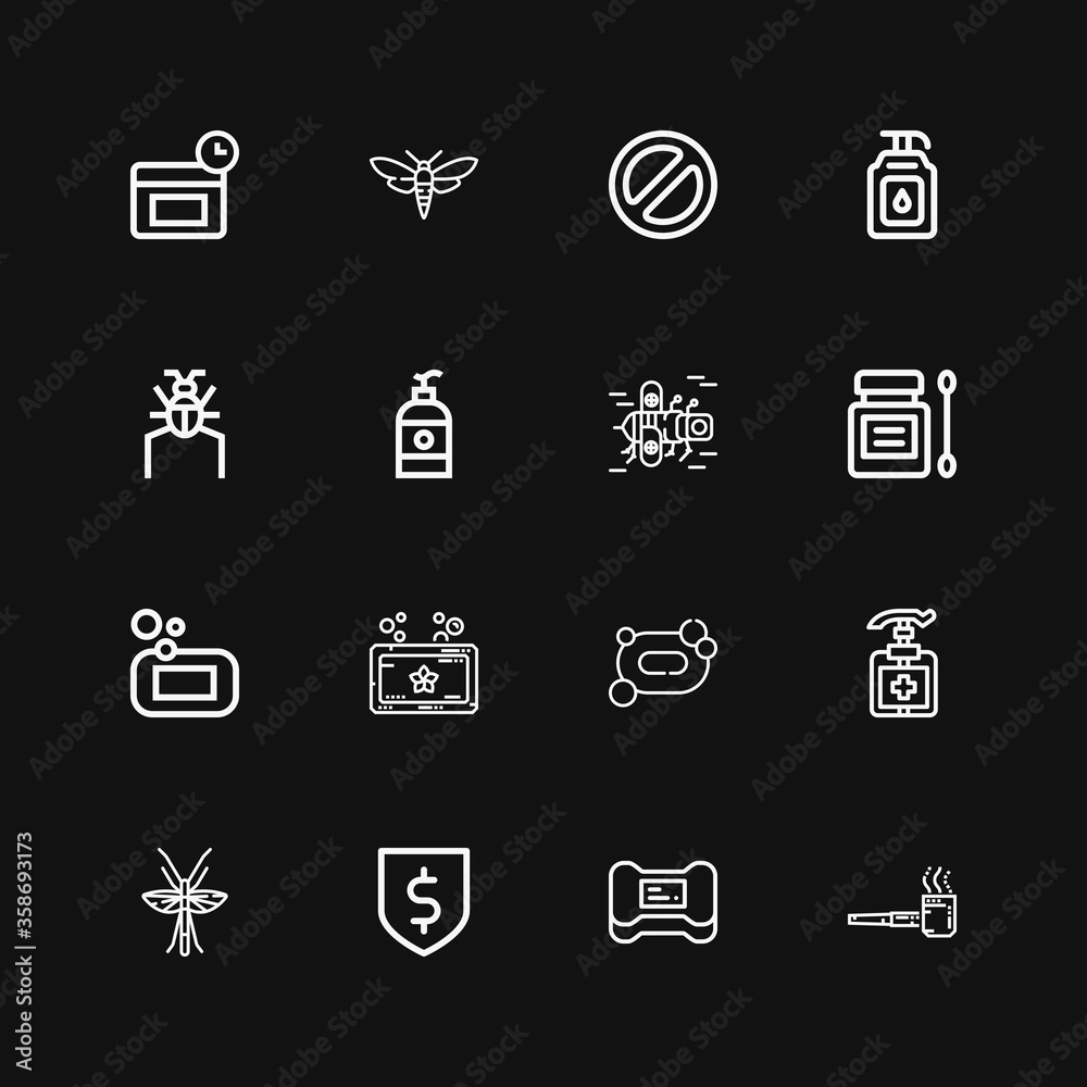 Editable 16 anti icons for web and mobile Editable 16 anti icons for web and mobile