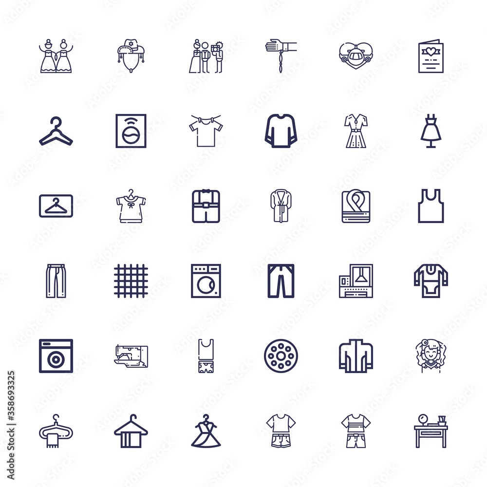 Editable 36 dress icons for web and mobile Editable 36 dress icons for web and mobile