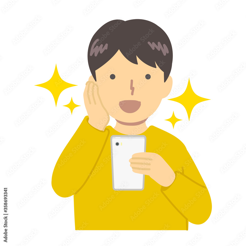 黄色い服を着た男の子/喜び 黄色い服を着た男の子/喜び