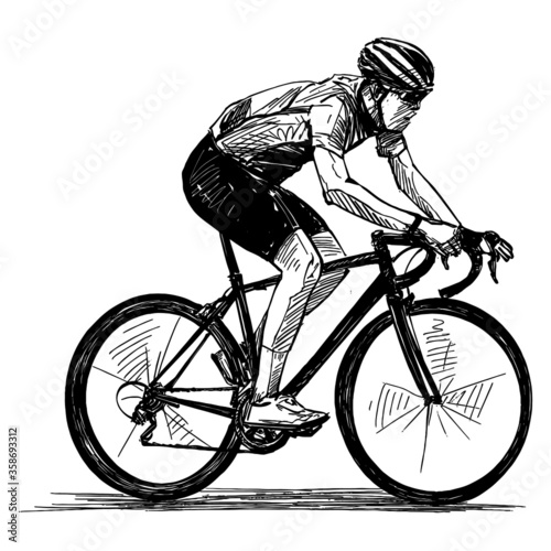 Drawing of the bicycle competition 