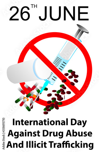 international day against drug abuse banner vector