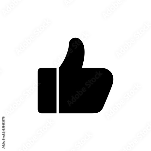 thumb up icon glyph style design