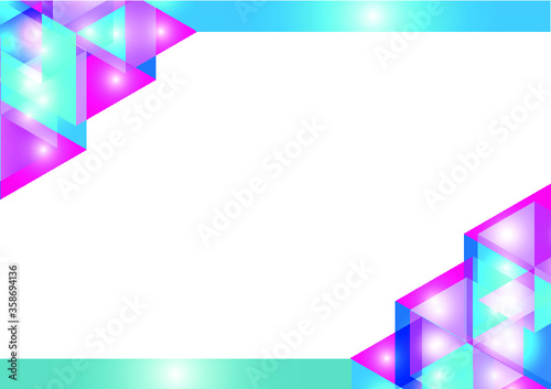 Abstract geometric white and blue and pink background, with space for design, text input ,Design business cards, text input, vector illustration.