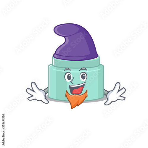An adorable cartoon design of lipbalm as an Elf fairytale character
