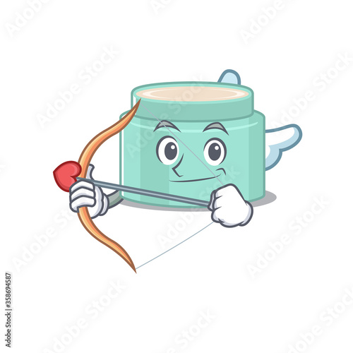 Lipbalm in sweet romantic cupid cartoon drawing with arrow