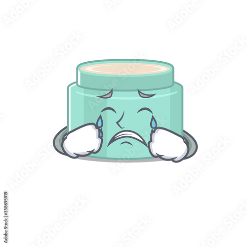 Caricature design of lipbalm having a sad face