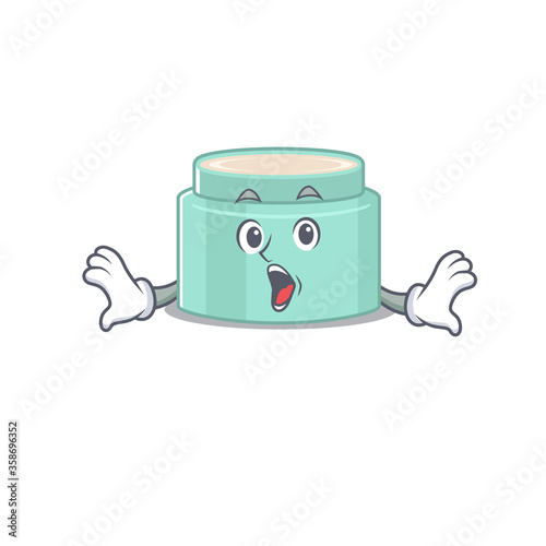 Lipbalm mascot design concept having a surprised gesture