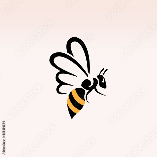 Bee logo simple and modern inspiration for business template vector design