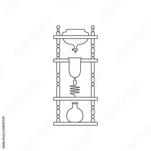 Cold brew drip tower icon isolated on white background. Coffeemaker symbol modern, simple, vector, icon for website design, mobile app, ui. Vector Illustration