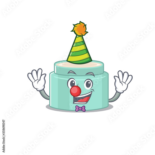 smiley clown lipbalm cartoon character design concept
