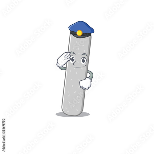 A handsome Police officer cartoon picture of emery boards with a blue hat