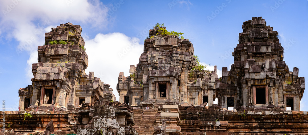 It's Part of the Ta Keo, a temple-mountain, in Angkor (Cambodia). It was the state temple of Jayavarman V, son of Rajendravarman