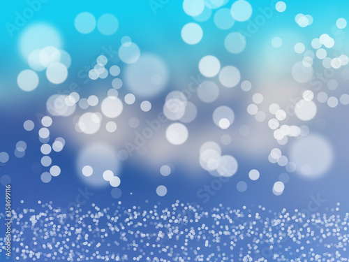 Abstract bokeh lights with blue background