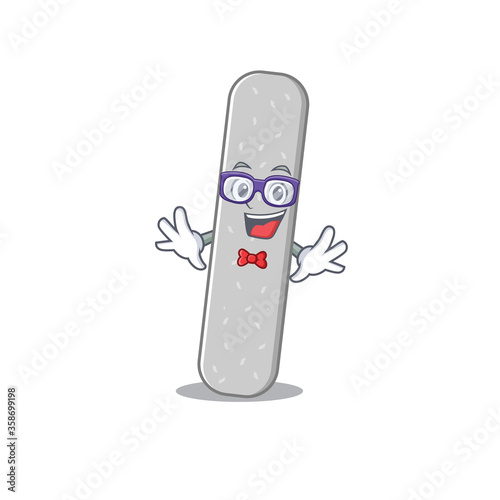 A caricature drawing of nerd emery boards wearing weird glasses